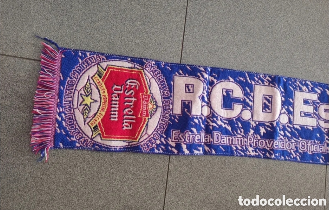 Coleccionismo deportivo: Bufanda R.C.D Espa&ntilde;ol - Foto 3