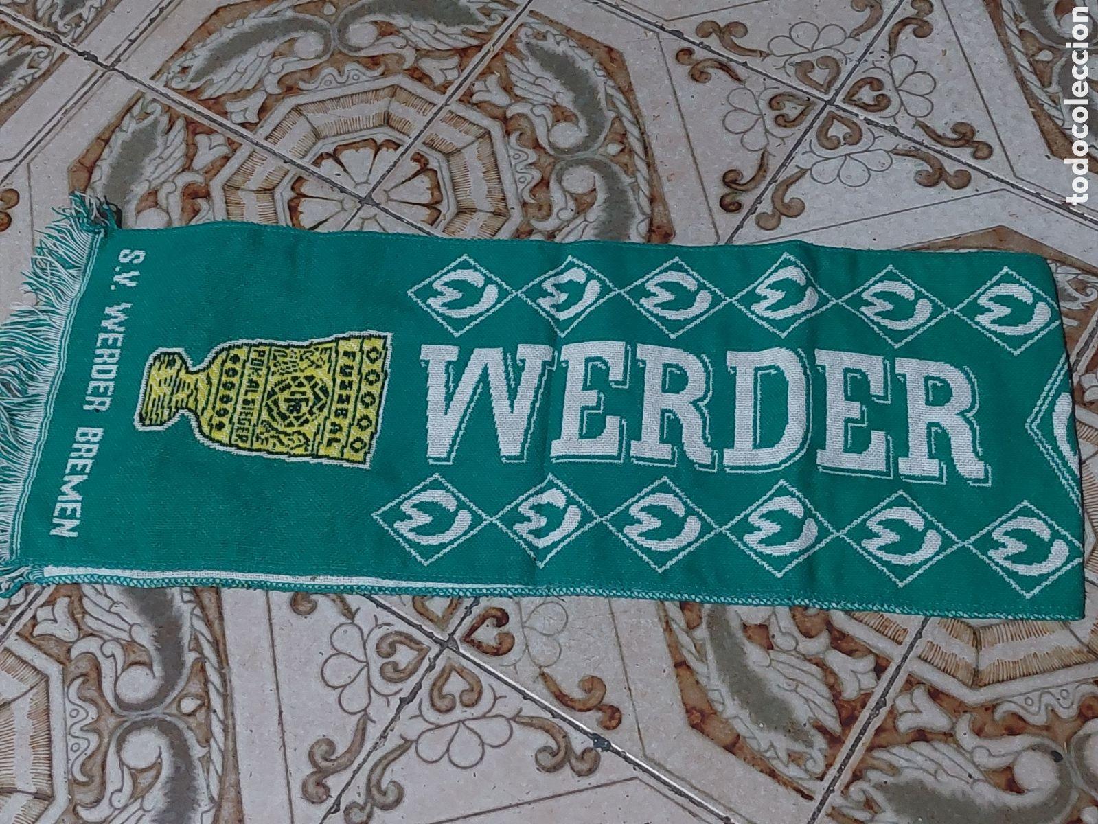 Coleccionismo deportivo: Bufanda del equipo de F&uacute;tbol Alem&aacute;n WERDER BREMEN - Foto 1