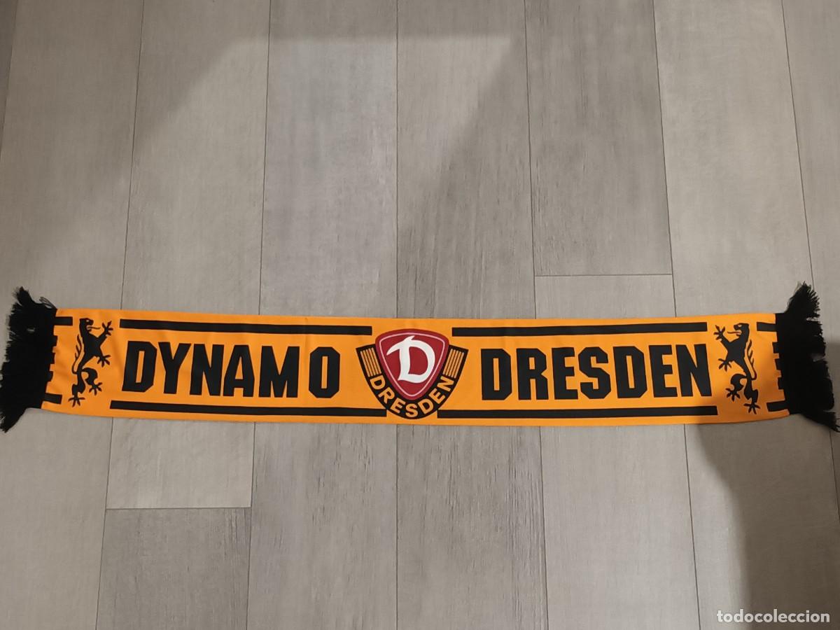 Coleccionismo deportivo: BUFANDA DE RASO DYNAMO DRESDEN HATE RACISM - Foto 1