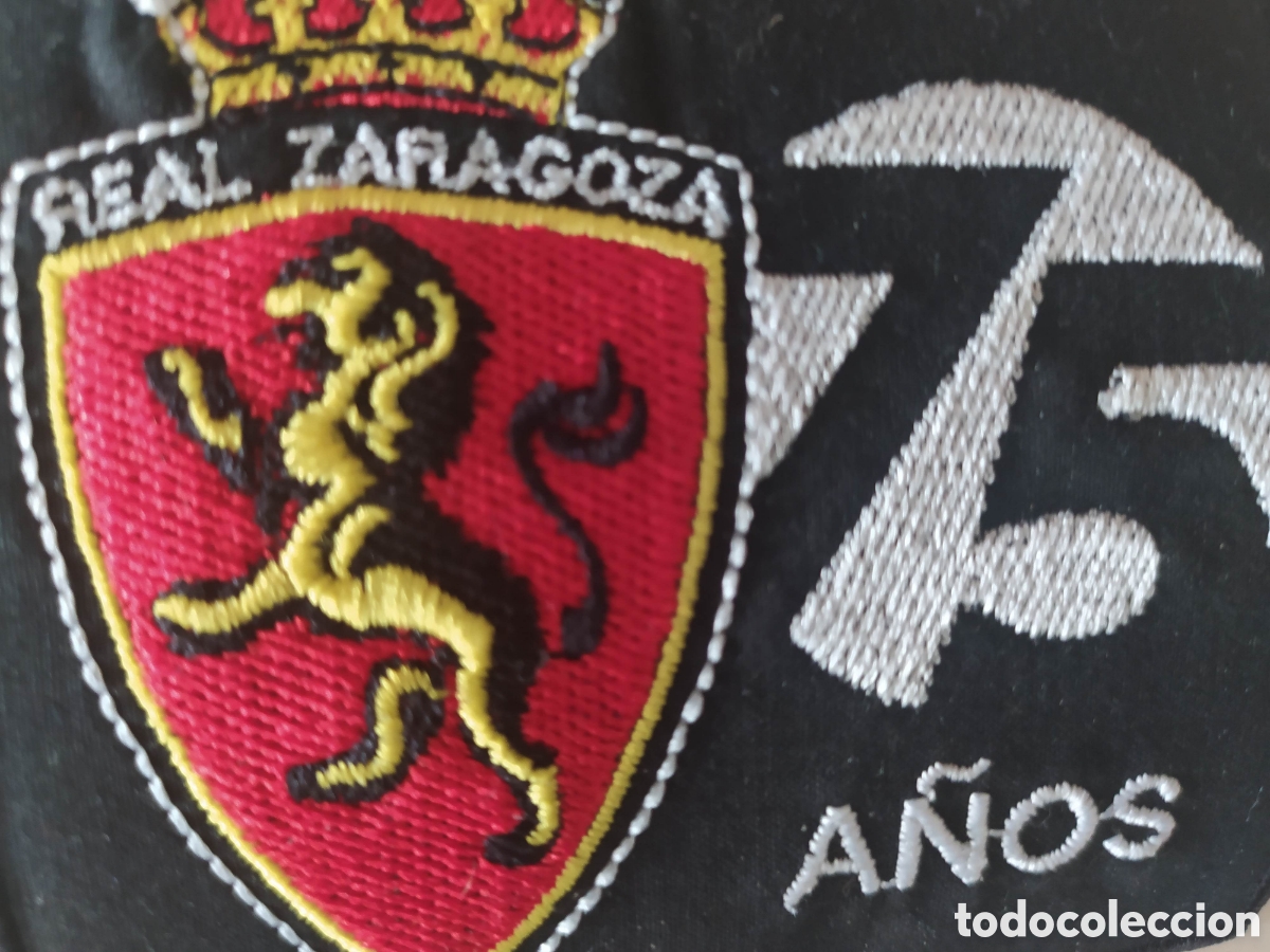 Coleccionismo deportivo: Parche Real Zaragoza 75 aniversario - Foto 3