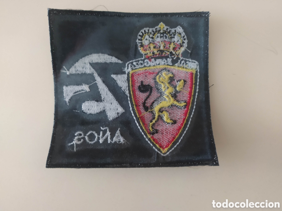 Coleccionismo deportivo: Parche Real Zaragoza 75 aniversario - Foto 4