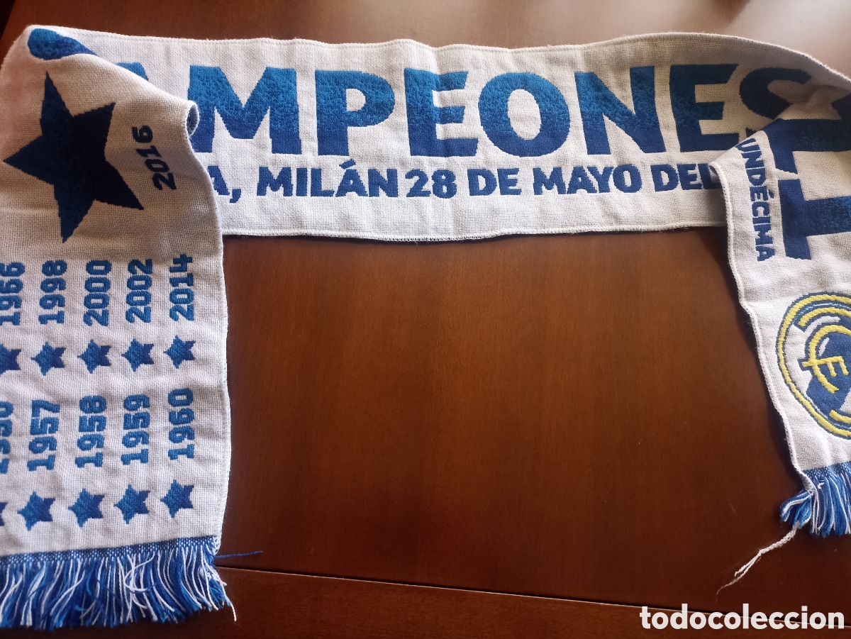 real madrid bufanda scarf football futbol - Compra venta en todocoleccion