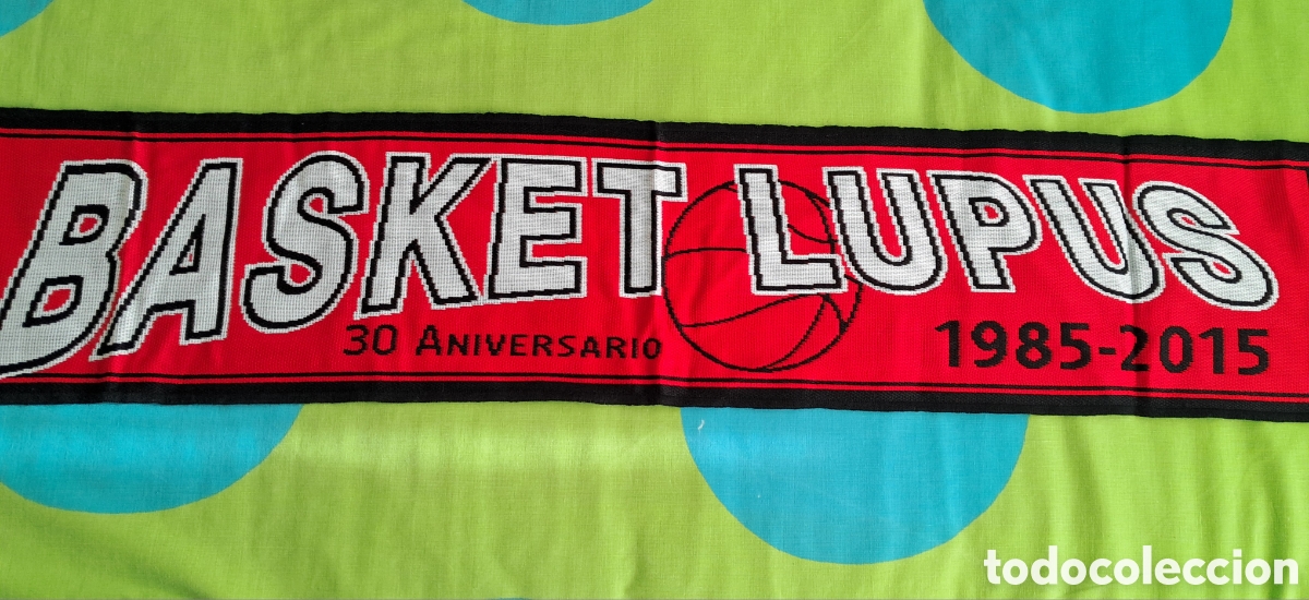 Coleccionismo deportivo: Bufanda Basket Lupus Zaragoza - Foto 2