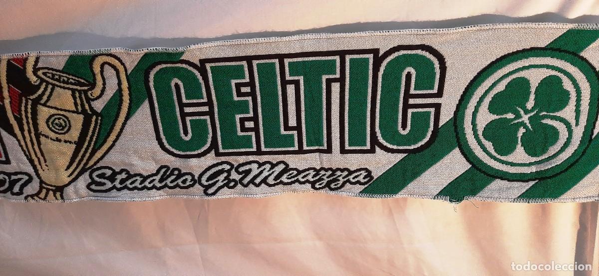 Coleccionismo deportivo: Bufanda conmemorativa Milan - Celtic 2007 - Foto 2