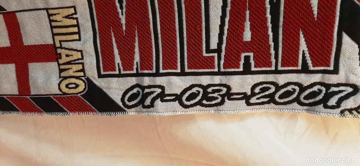 Coleccionismo deportivo: Bufanda conmemorativa Milan - Celtic 2007 - Foto 4