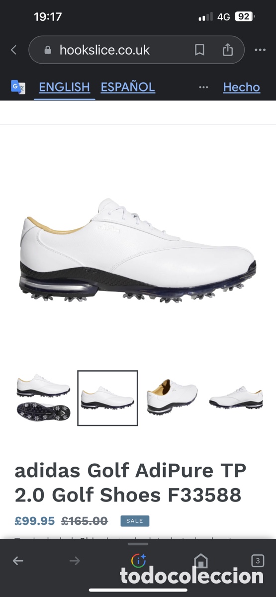 Coleccionismo deportivo: Zapatillas de golf Adidas N46 - Foto 2