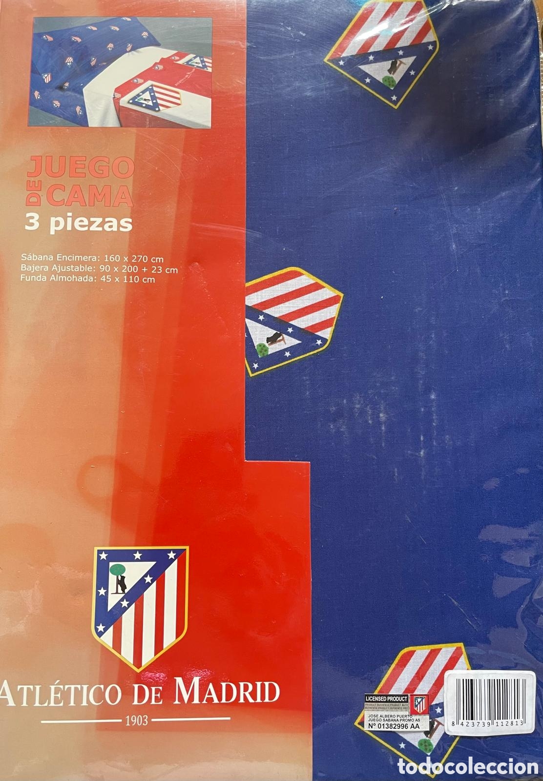 Coleccionismo deportivo: Juego de cama atl&eacute;tico de Madrid - car207 - Foto 3