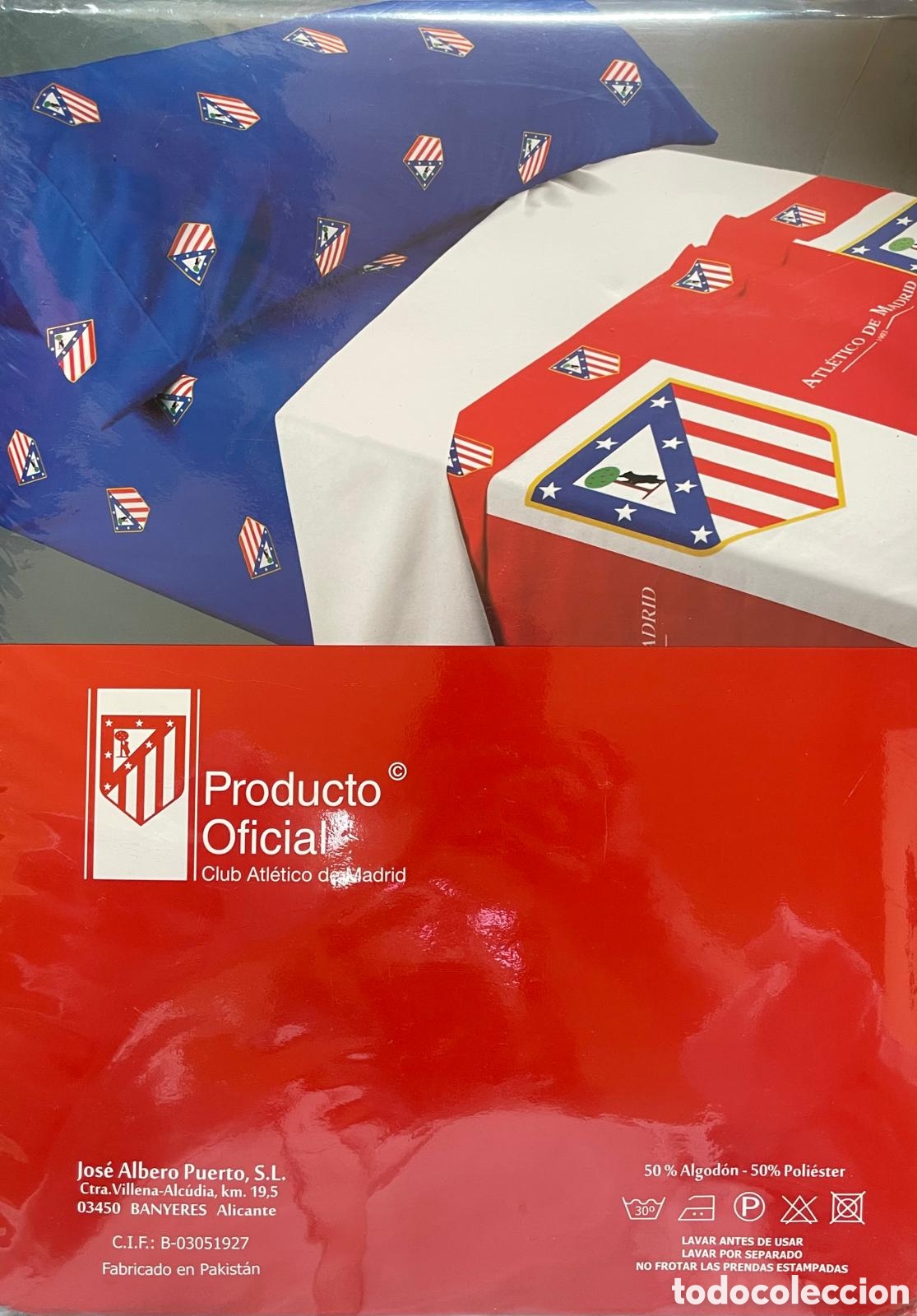 Coleccionismo deportivo: Juego de cama atl&eacute;tico de Madrid - car207 - Foto 1