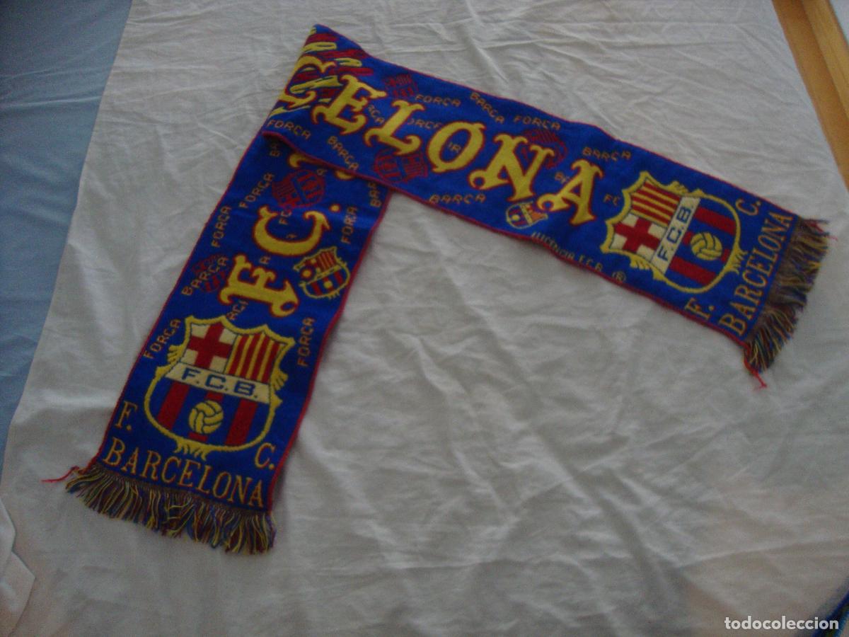 Coleccionismo deportivo: BUFANDA F C BARCELONA - Foto 1