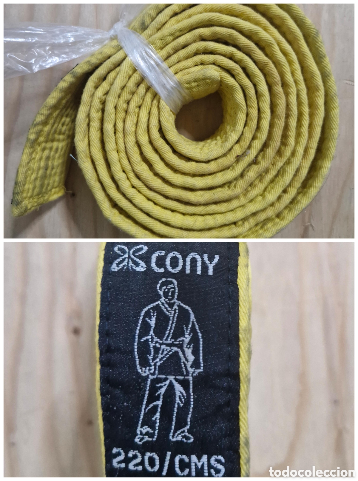 Coleccionismo deportivo: CINTUR&Oacute;N AMARILLO CONY 220CMS - Foto 1