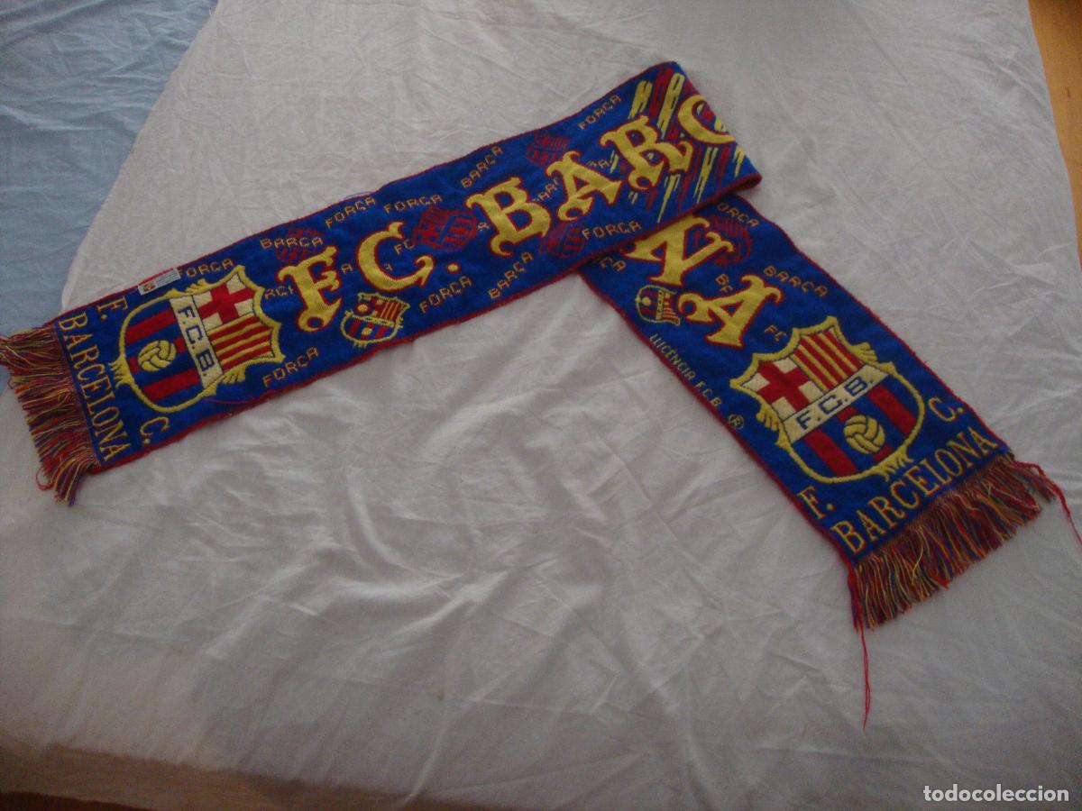 Coleccionismo deportivo: BUFANDA F C BARCELONA - Foto 1