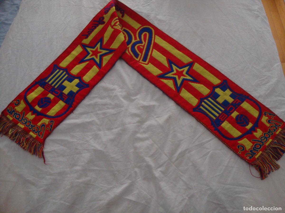 Coleccionismo deportivo: BUFANDA F C BARCELONA - Foto 3
