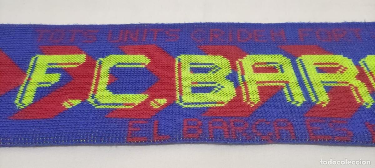 Coleccionismo deportivo: BUFANDA DE LANA DEL F.C. BARCELONA - Foto 3