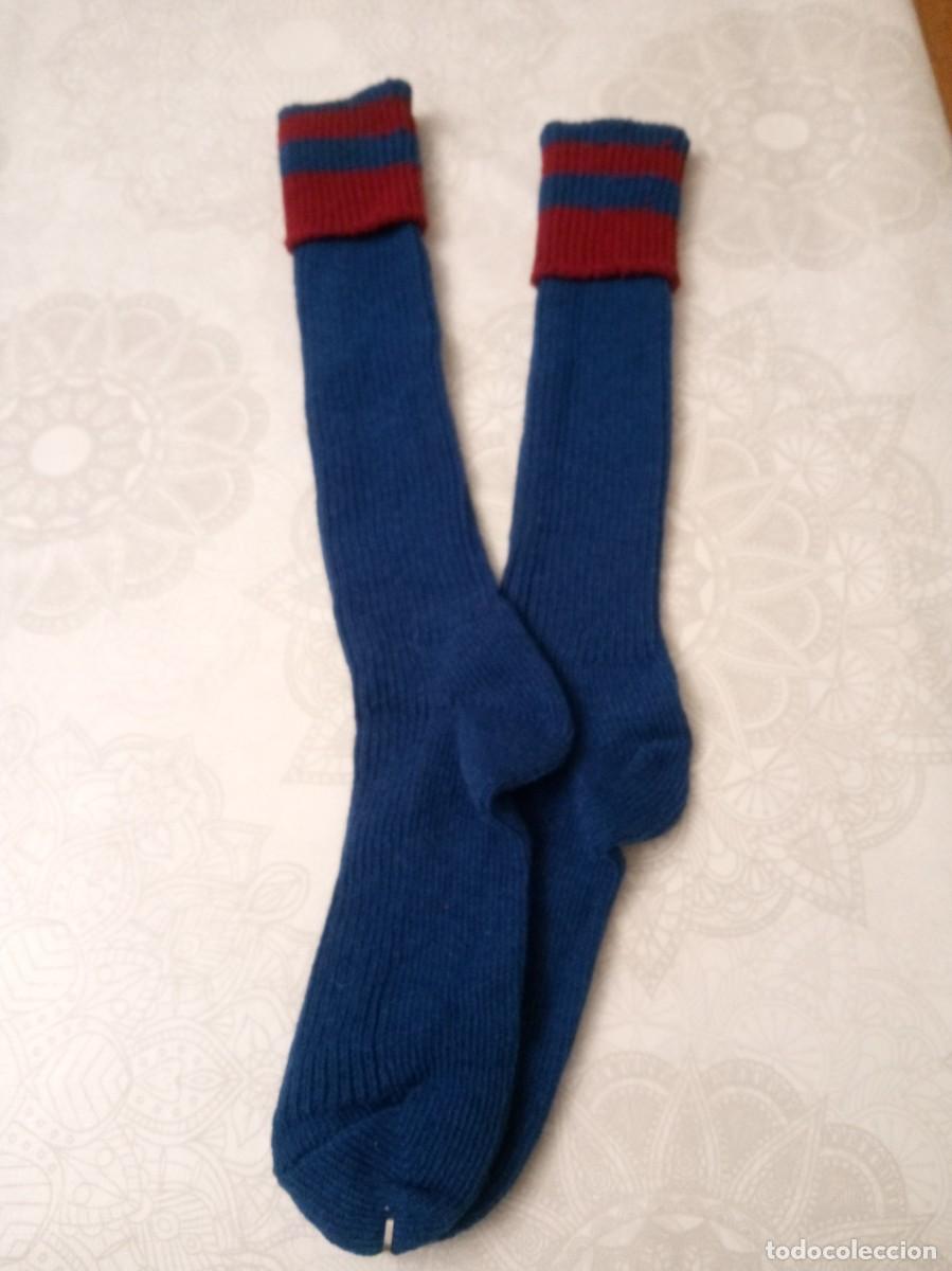 Coleccionismo deportivo: Medias Futbol azul y grana - Foto 1