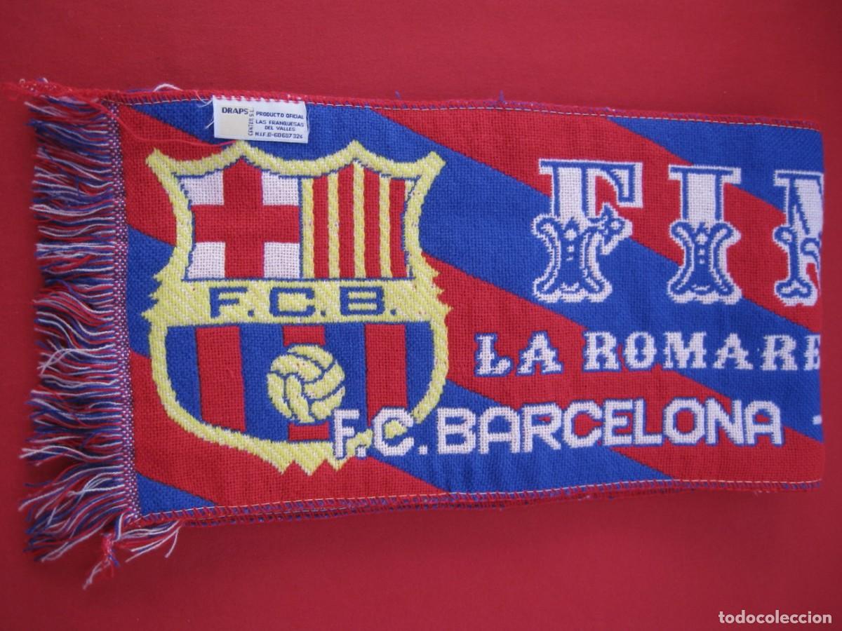 Coleccionismo deportivo: BUFANDA FINAL DE LA COPA DEL REY - F.C.BARCELONA / ATL. DE MADRID - LA ROMAREDA 10/4/1996. - Foto 1