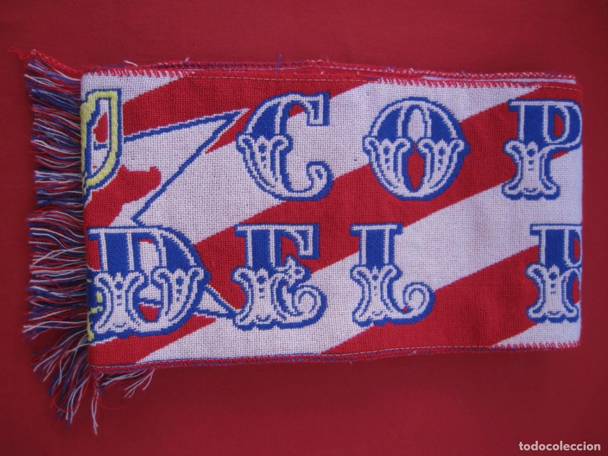 Coleccionismo deportivo: BUFANDA FINAL DE LA COPA DEL REY - F.C.BARCELONA / ATL. DE MADRID - LA ROMAREDA 10/4/1996. - Foto 4