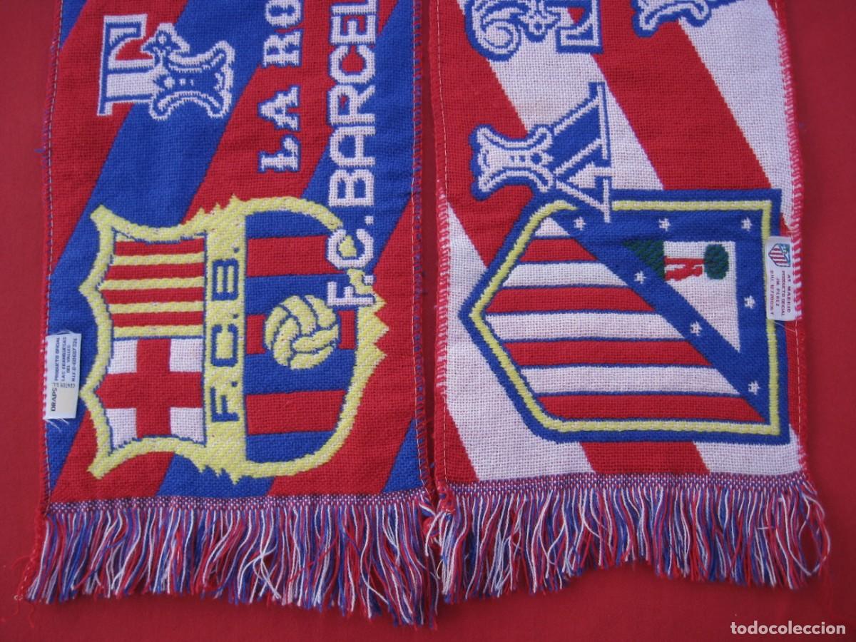 Coleccionismo deportivo: BUFANDA FINAL DE LA COPA DEL REY - F.C.BARCELONA / ATL. DE MADRID - LA ROMAREDA 10/4/1996. - Foto 12