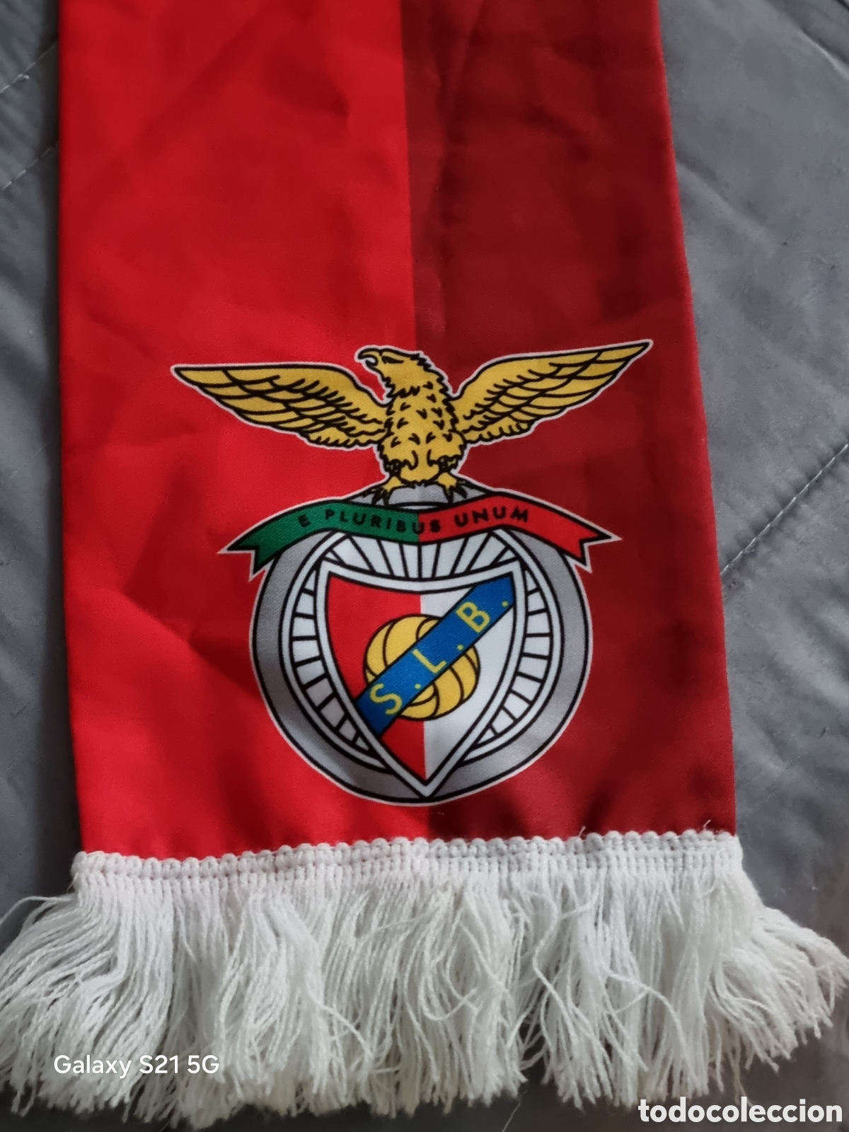 Coleccionismo deportivo: BUFANDA POL MANRUVIA 10 BENFICA PORTUGAL - Foto 2