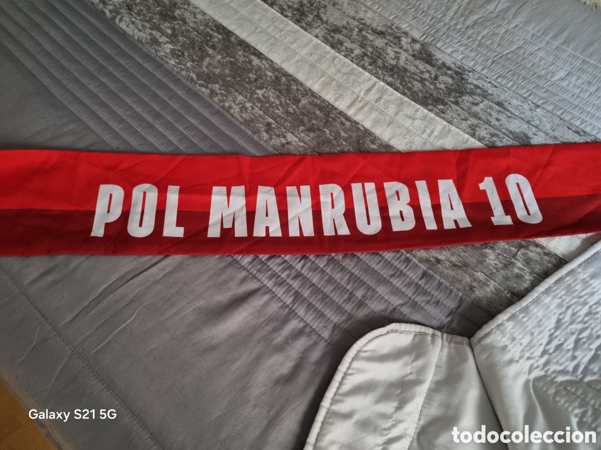 Coleccionismo deportivo: BUFANDA POL MANRUVIA 10 BENFICA PORTUGAL - Foto 3