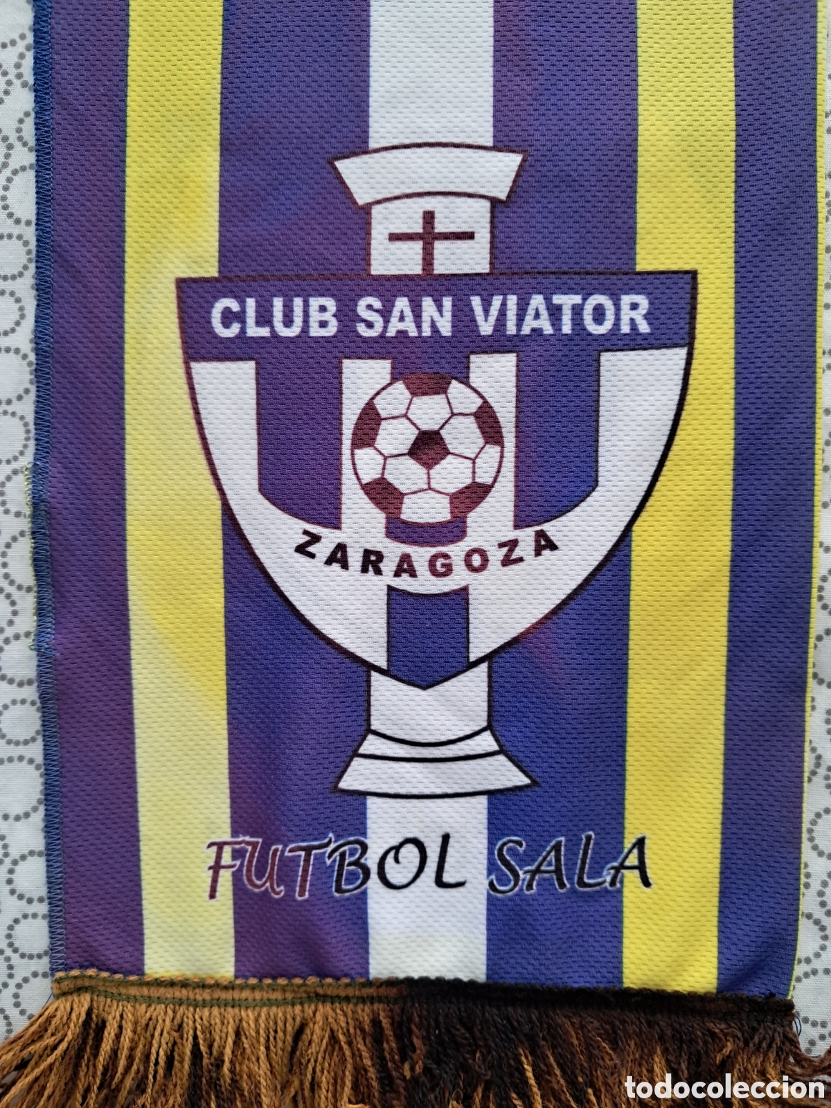Coleccionismo deportivo: Bufanda Futbol sala San V&iacute;ator Zaragoza - Foto 3