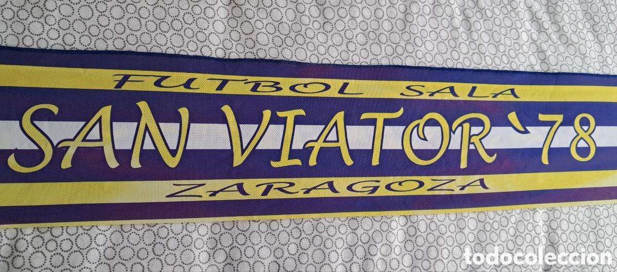 Coleccionismo deportivo: Bufanda Futbol sala San V&iacute;ator Zaragoza - Foto 4