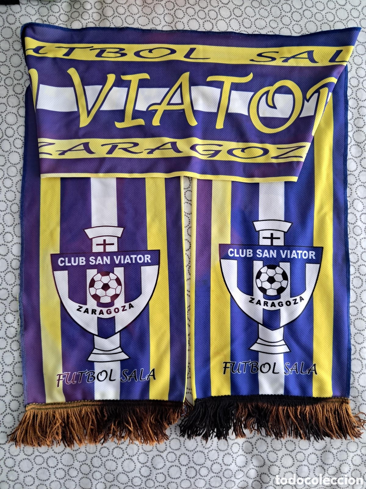 Coleccionismo deportivo: Bufanda Futbol sala San V&iacute;ator Zaragoza - Foto 1