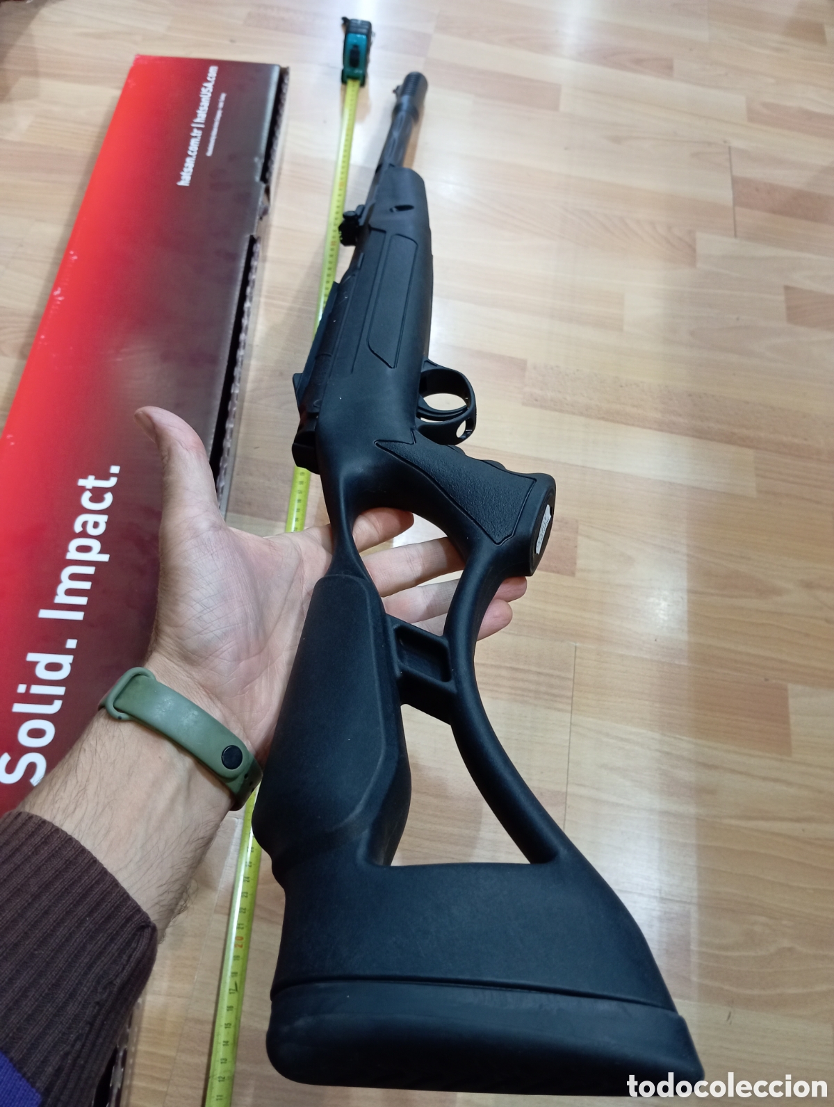 Coleccionismo deportivo: Carabina de balines 24 julios aire comprimido - Foto 9