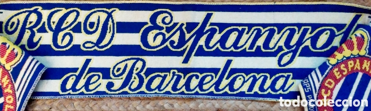 Coleccionismo deportivo: BUFANDA VINTAGE R.C.D ESPANYOL DE BARCELONA - Foto 2