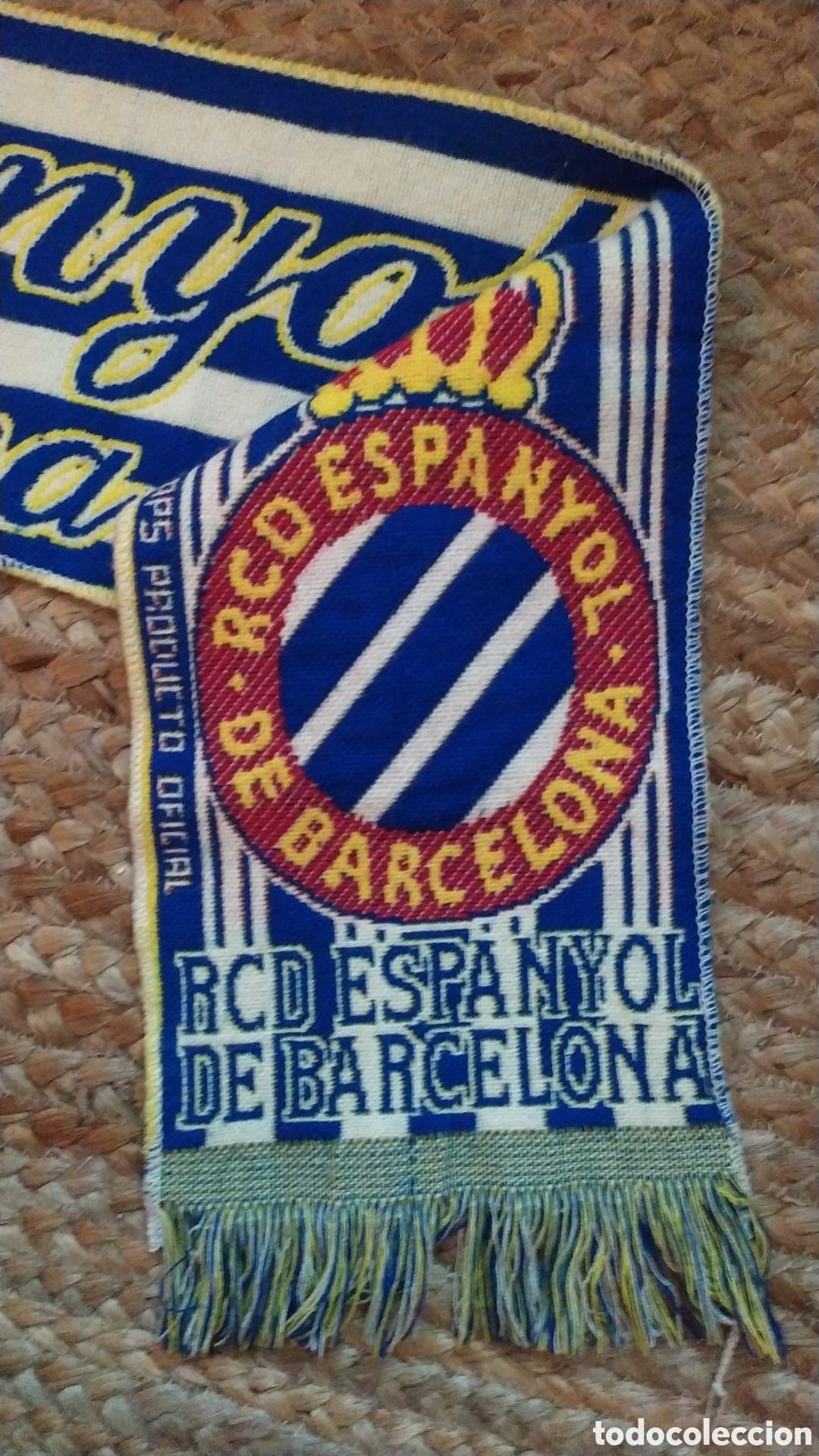 Coleccionismo deportivo: BUFANDA VINTAGE R.C.D ESPANYOL DE BARCELONA - Foto 1