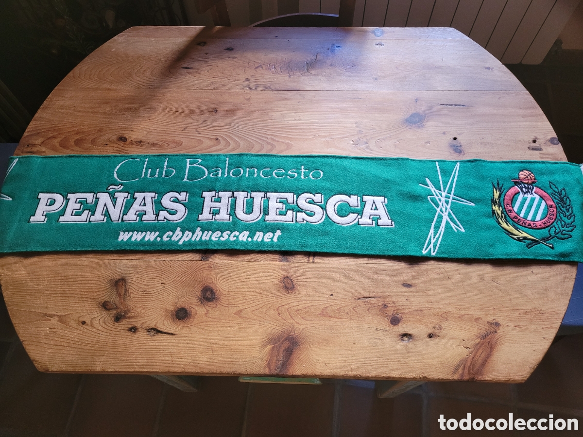 Coleccionismo deportivo: Bufanda del CB Pe&ntilde;as Huesca - Foto 4