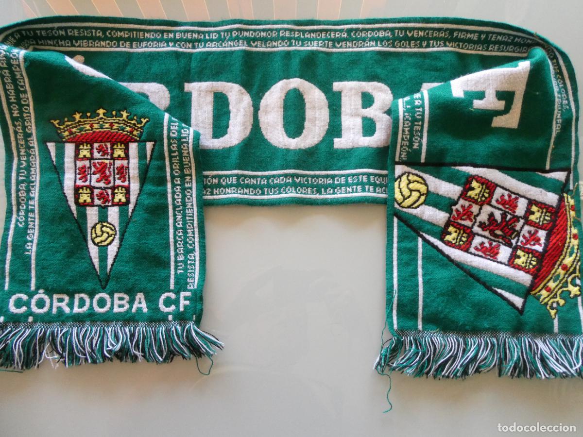 Coleccionismo deportivo: BUFANDA DE F&Uacute;TBOL. C&Oacute;RDOBA CF. 130GR - Foto 1