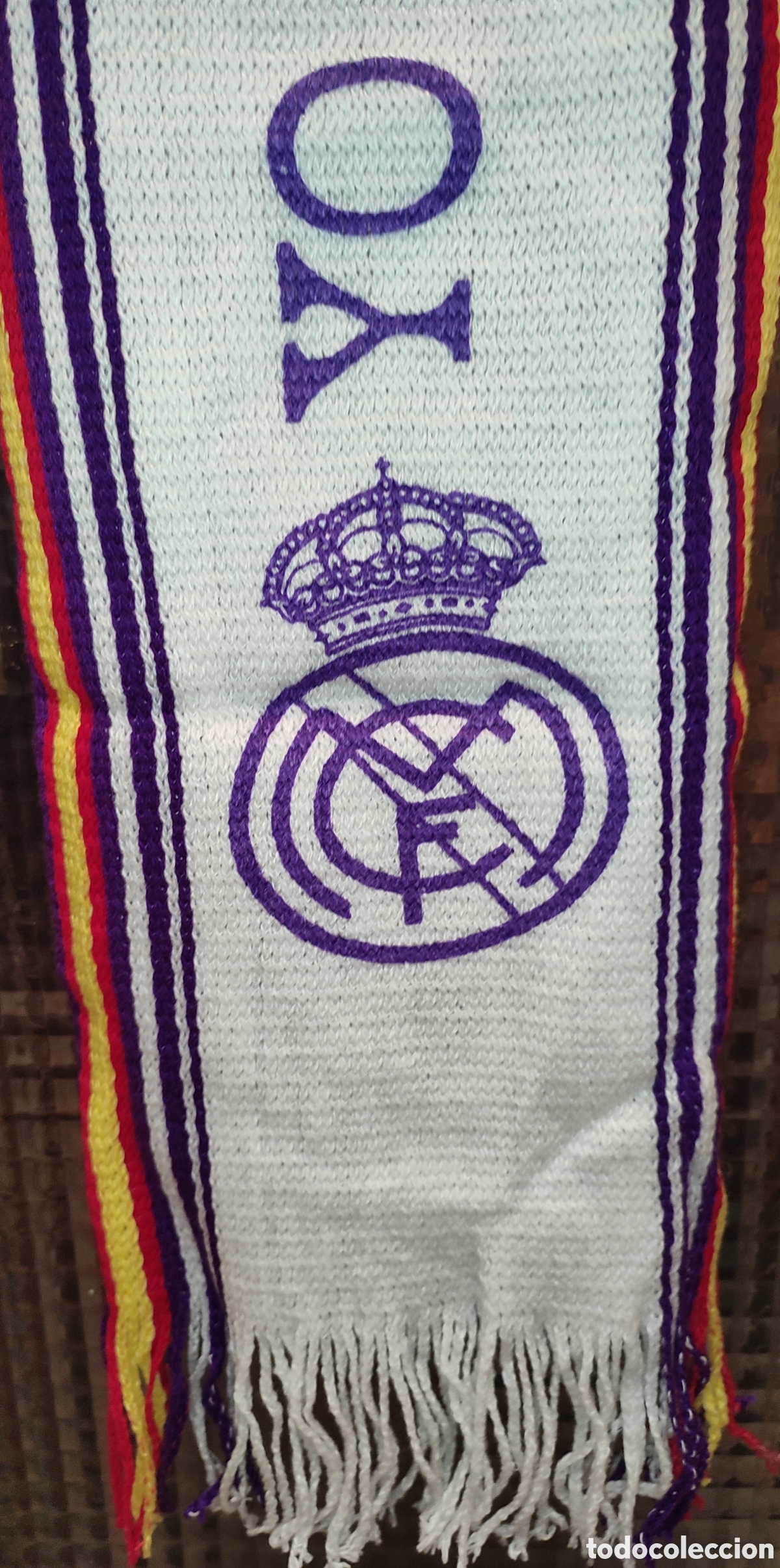Coleccionismo deportivo: Bufanda y Bolsa Campa&ntilde;a Ram&oacute;n Mendoza Real Madrid - Foto 4