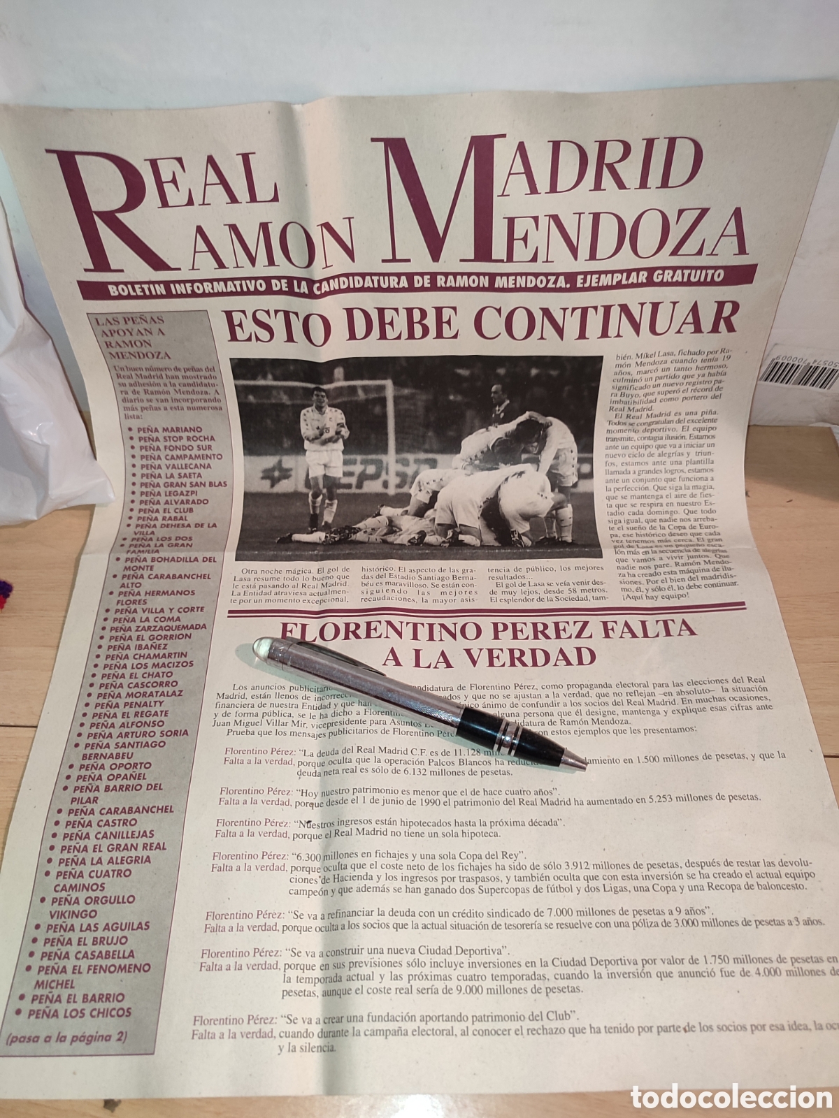 Coleccionismo deportivo: Bufanda y Bolsa Campa&ntilde;a Ram&oacute;n Mendoza Real Madrid - Foto 7