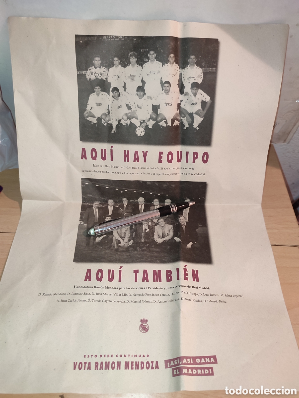 Coleccionismo deportivo: Bufanda y Bolsa Campa&ntilde;a Ram&oacute;n Mendoza Real Madrid - Foto 8