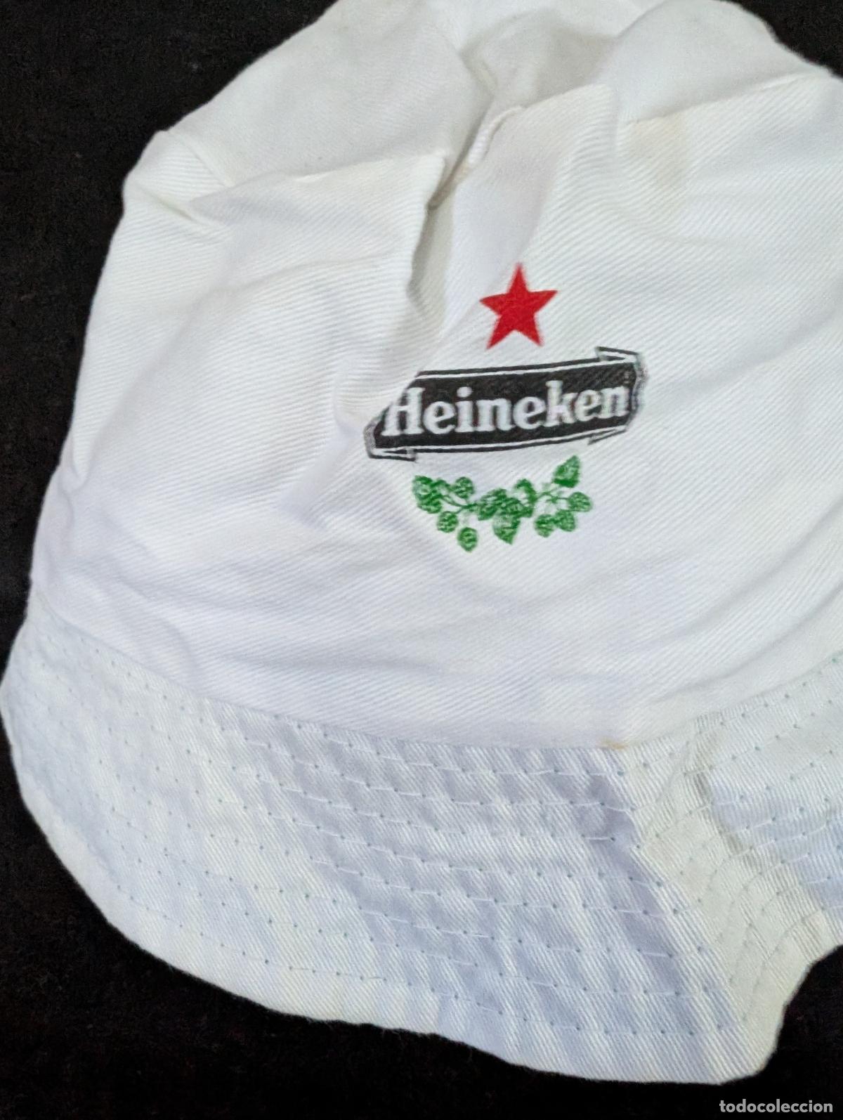 Coleccionismo deportivo: GORRA SIN VISERA DE HEINEKEN. FILO EN VERDE. - Foto 2
