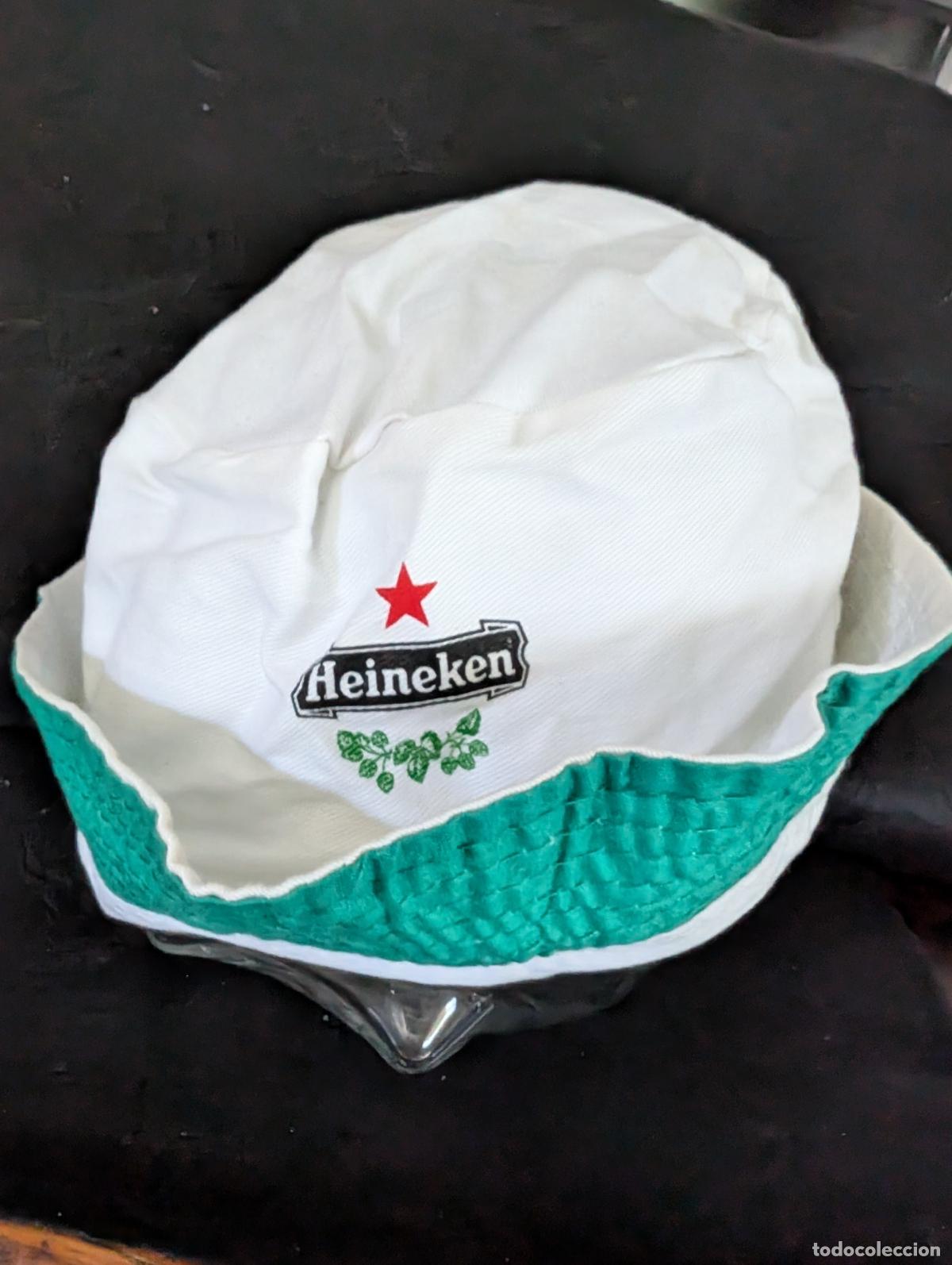 Coleccionismo deportivo: GORRA SIN VISERA DE HEINEKEN. FILO EN VERDE. - Foto 3