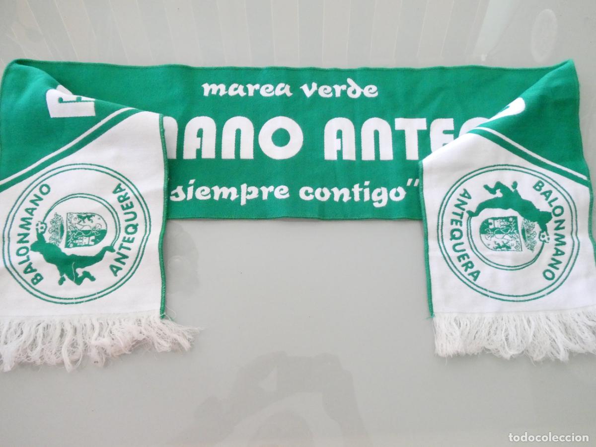 Coleccionismo deportivo: BUFANDA DE DEPORTES BALONMANO ANTEQUERA M&Aacute;LAGA. 100GR - Foto 1