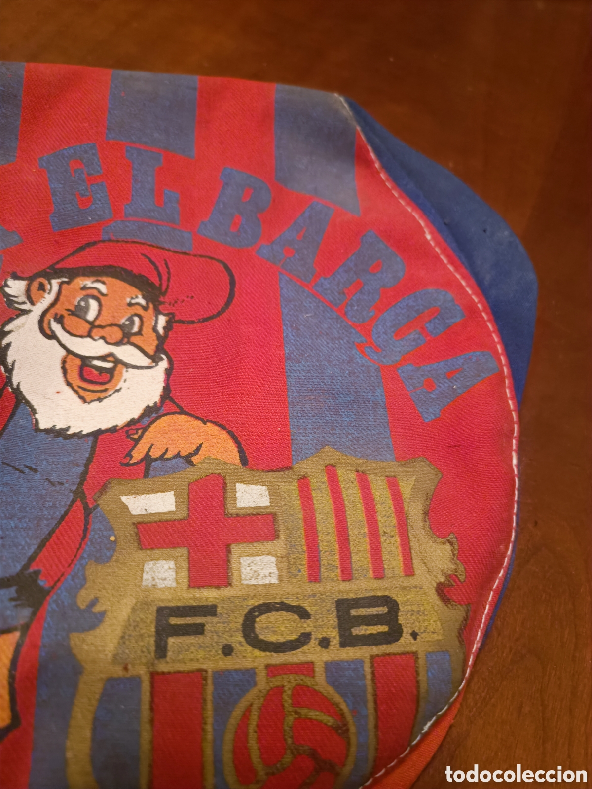 Coleccionismo deportivo: Gorra o boina antigua de Barcelona - Foto 2