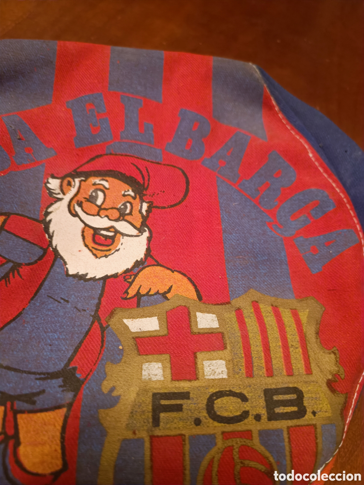 Coleccionismo deportivo: Gorra o boina antigua de Barcelona - Foto 3