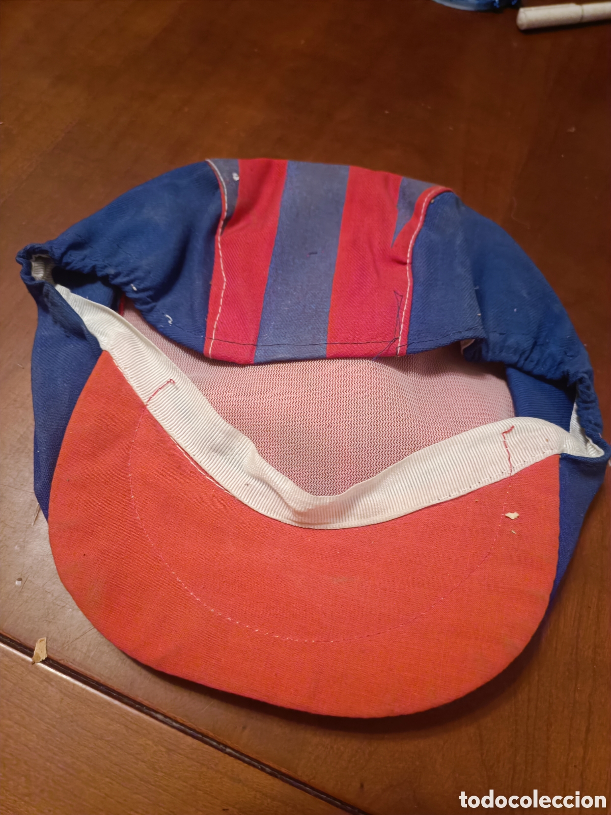 Coleccionismo deportivo: Gorra o boina antigua de Barcelona - Foto 5