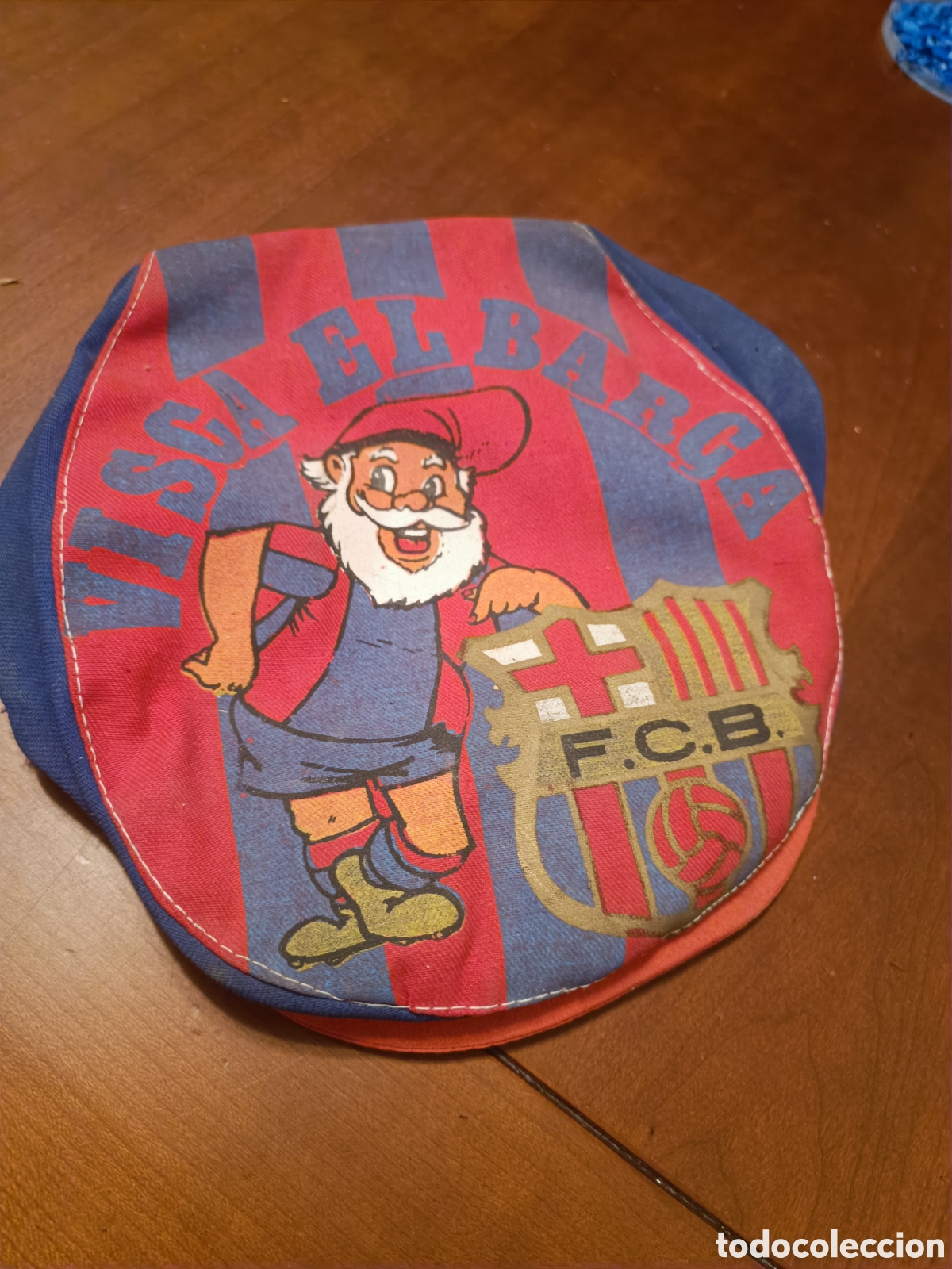 Coleccionismo deportivo: Gorra o boina antigua de Barcelona - Foto 8