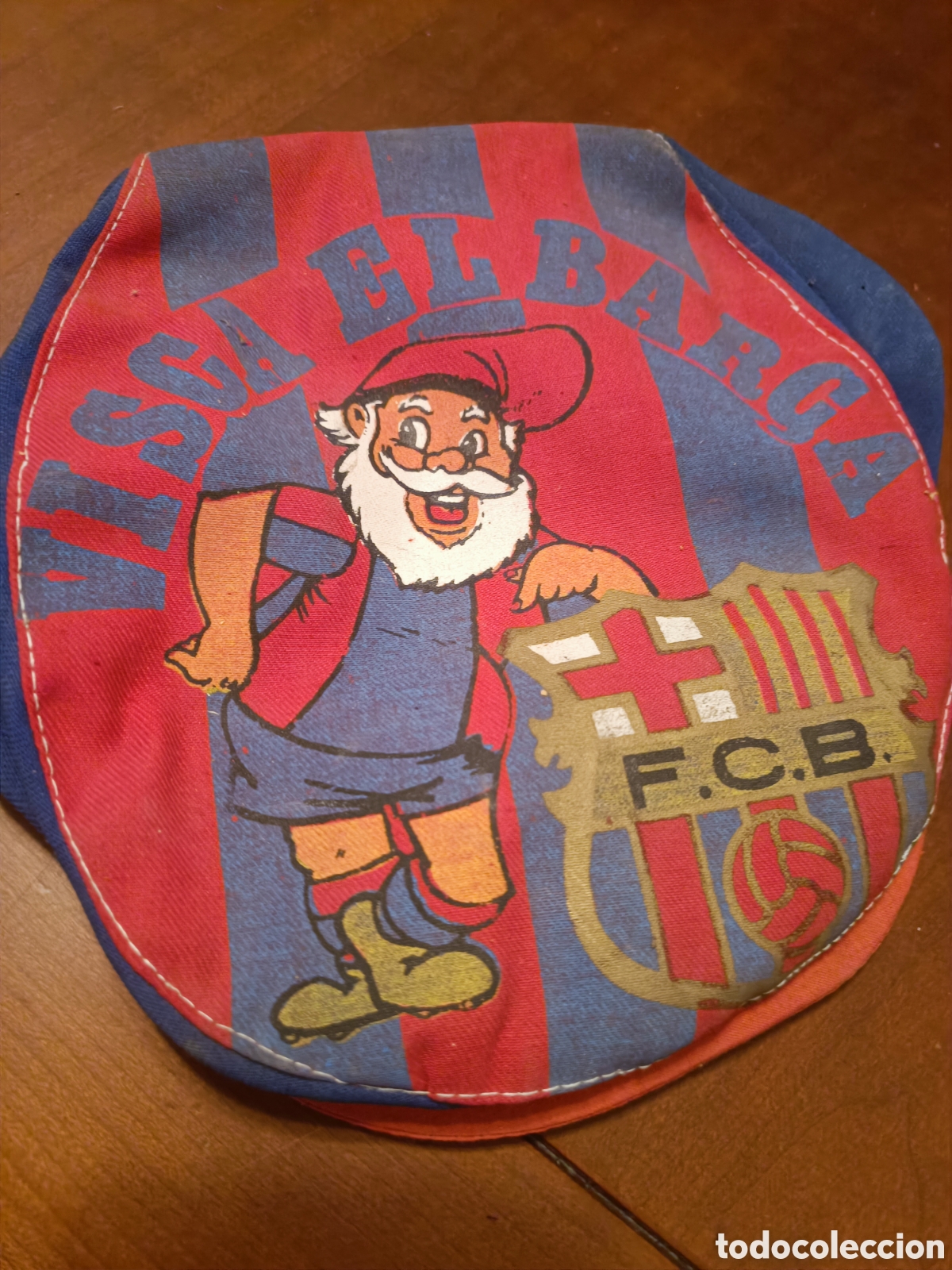 Coleccionismo deportivo: Gorra o boina antigua de Barcelona - Foto 9