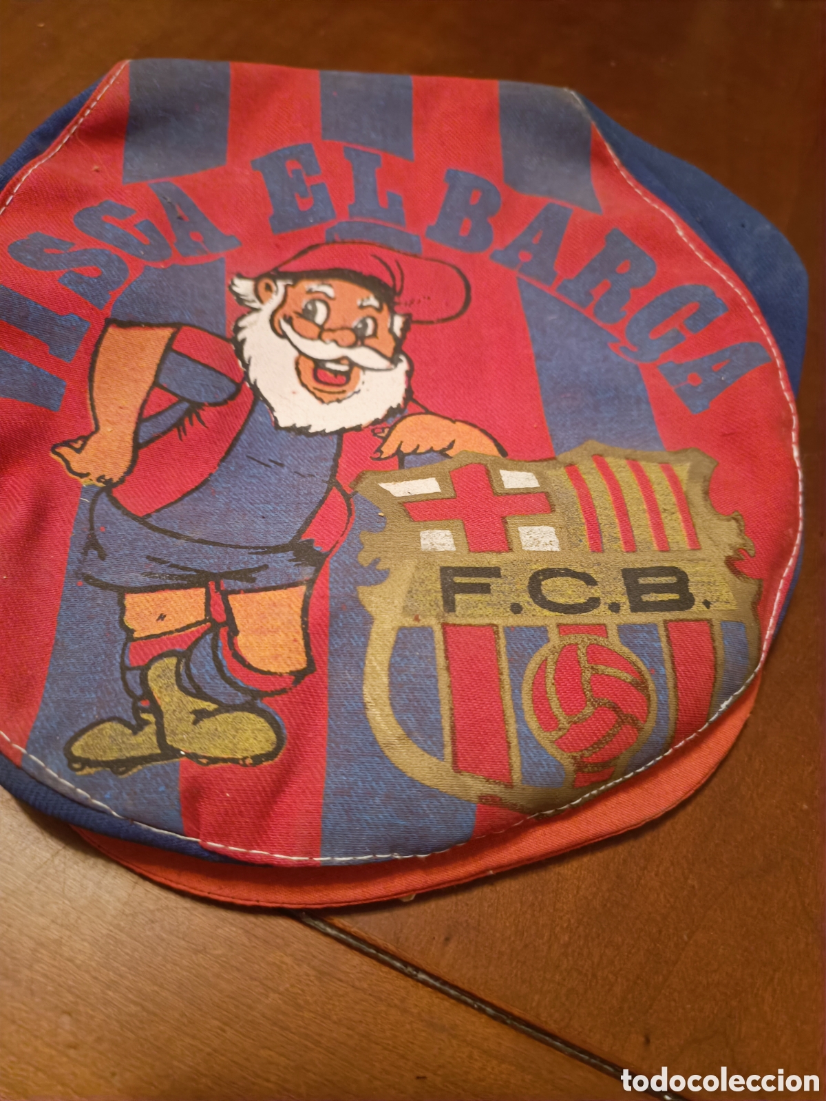 Coleccionismo deportivo: Gorra o boina antigua de Barcelona - Foto 1