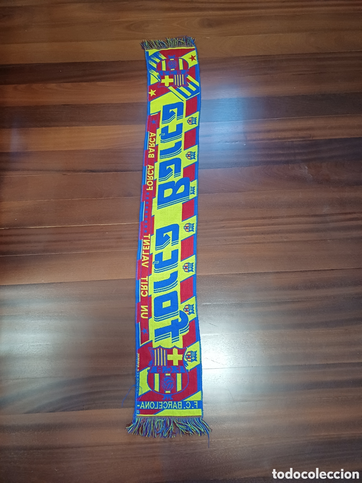 Coleccionismo deportivo: BUFANDA FC BARCELONA A&Ntilde;OS 90 ORIGINAL - Foto 2