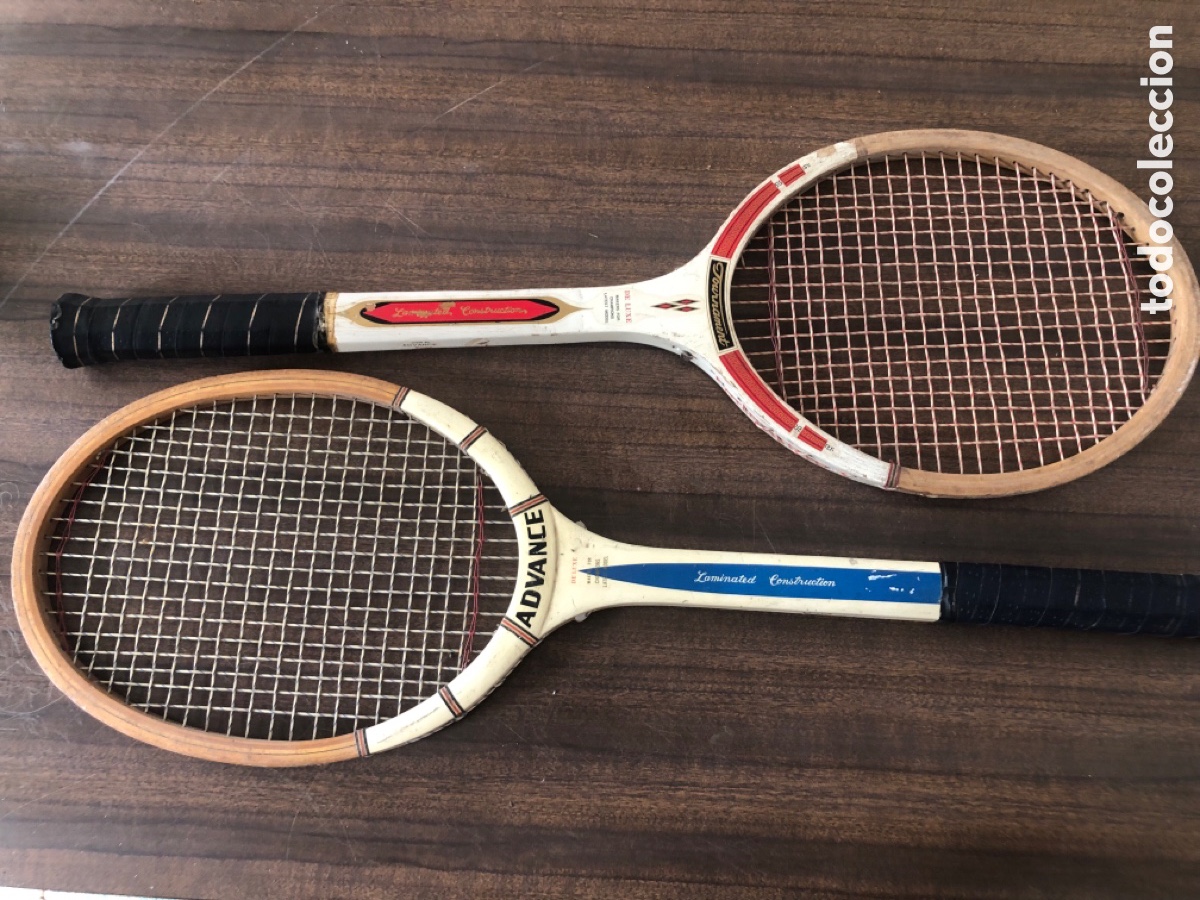 Coleccionismo deportivo: 2 Raquetas tenis Advance madera - Foto 1