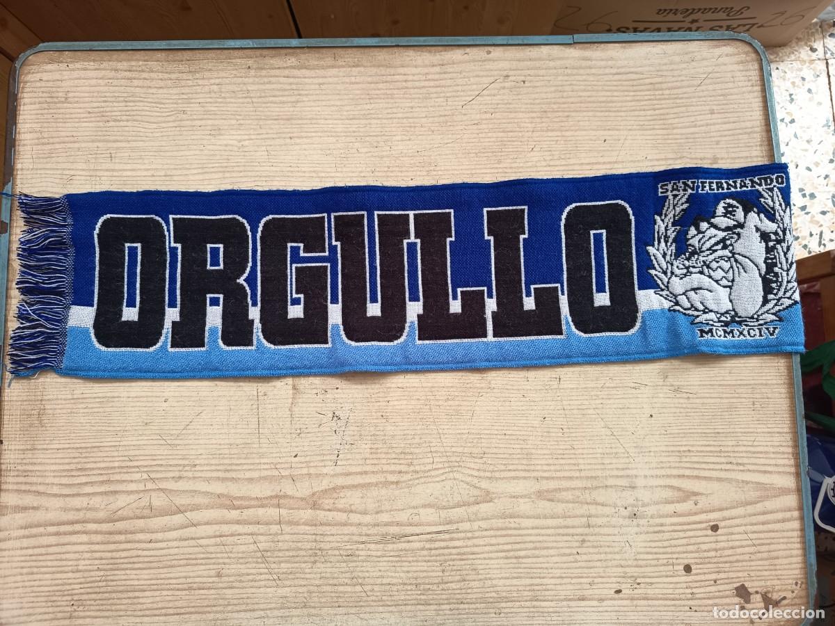 Coleccionismo deportivo: Bufanda Futbol - San Fernando C.D - Orgullo Isle&ntilde;o - Foto 2