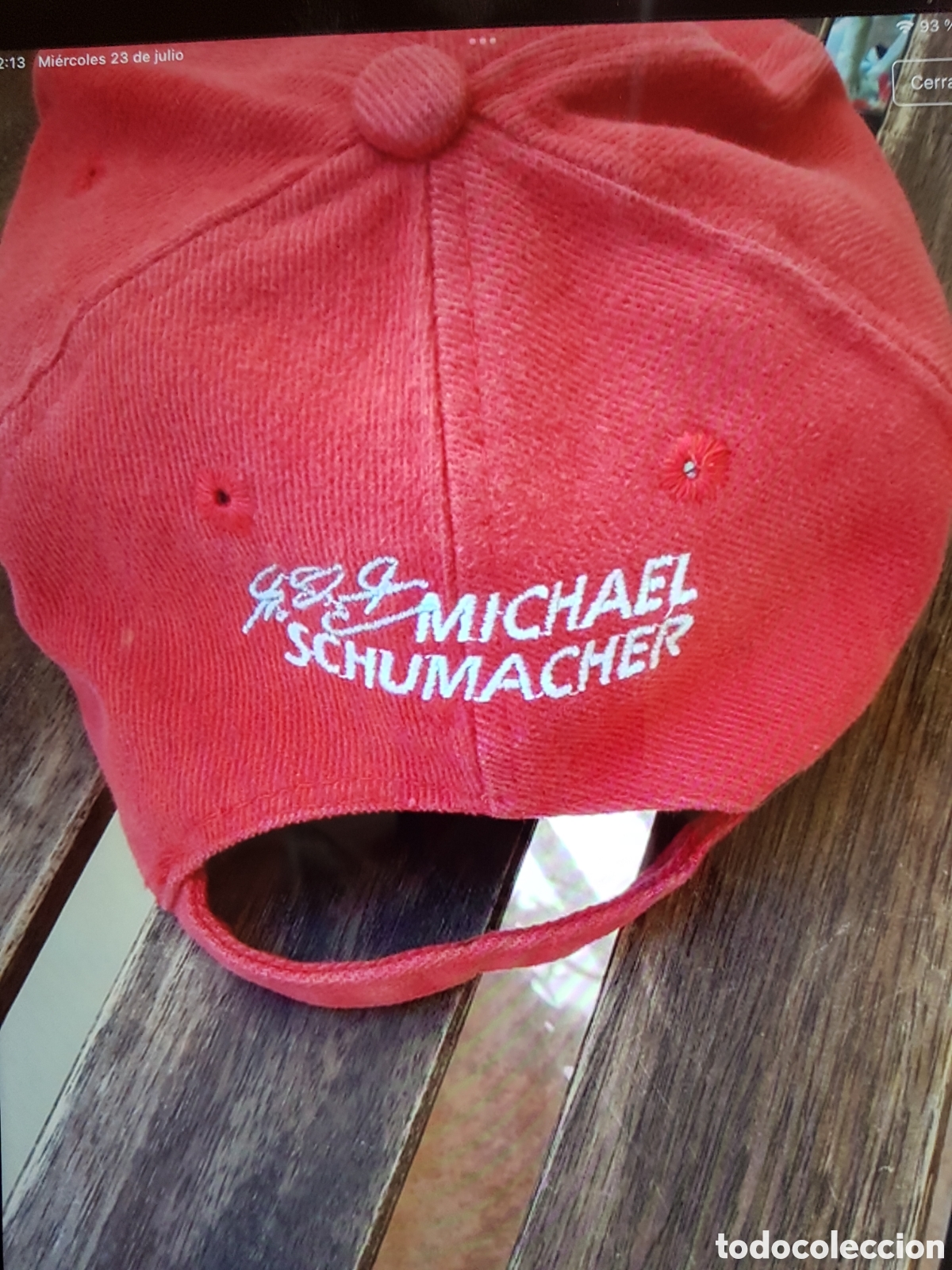 Coleccionismo deportivo: Gorra Ferrari Michael Schumacher - Foto 2