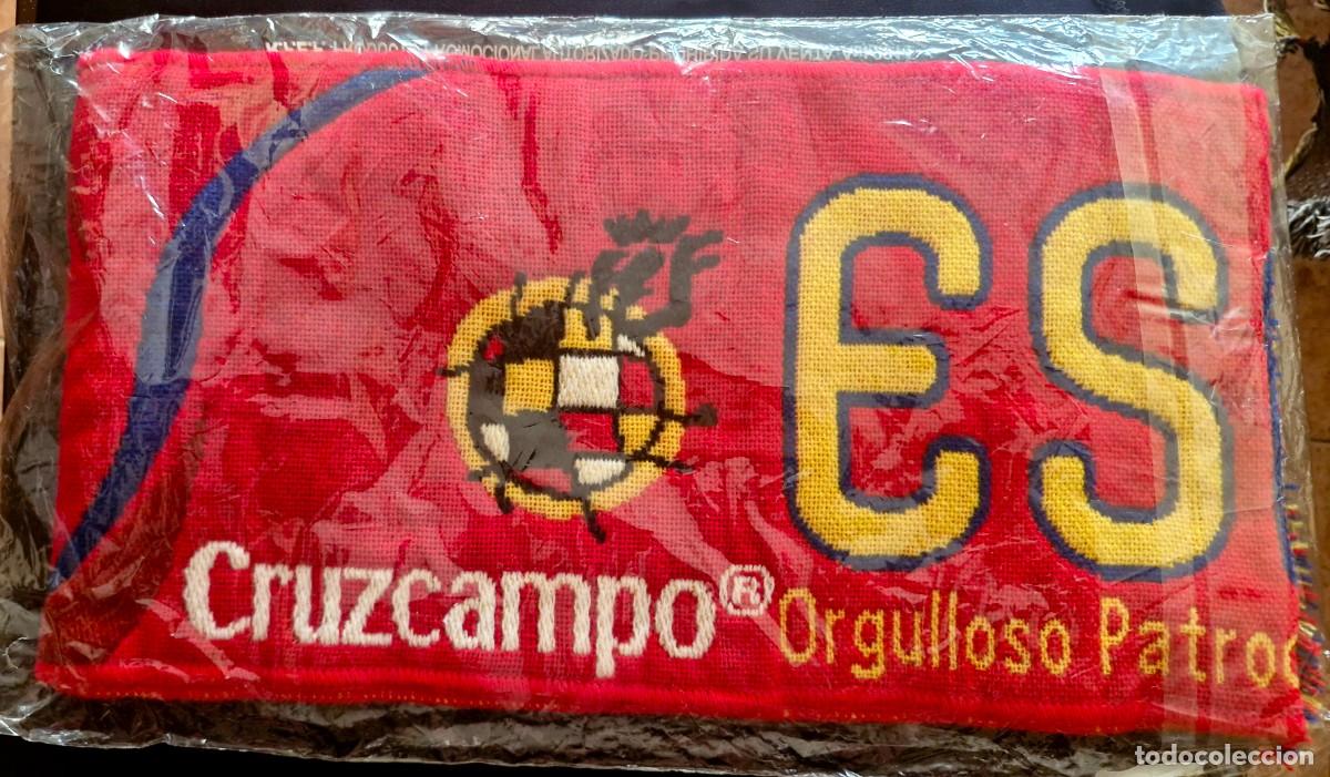 Coleccionismo deportivo: BUFANDA DE ESPA&Ntilde;A - CONMEMORATIVA - CRUZCAMPO - NUEVA - Foto 1