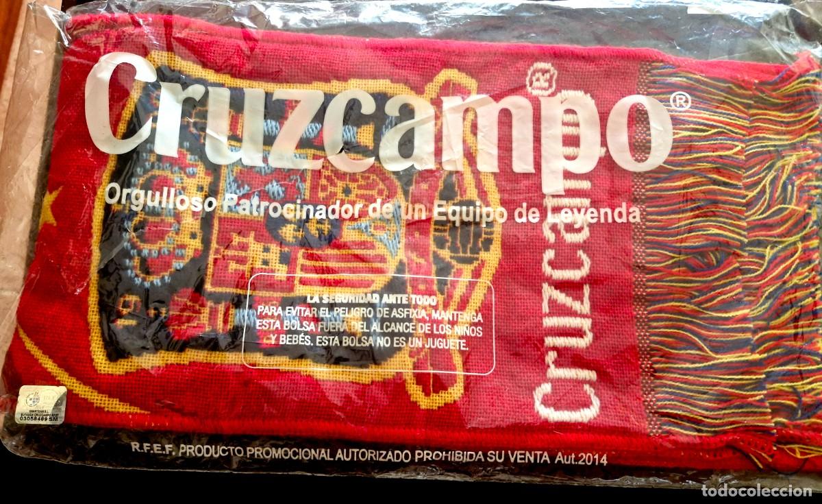 Coleccionismo deportivo: BUFANDA DE ESPA&Ntilde;A - CONMEMORATIVA - CRUZCAMPO - NUEVA - Foto 2
