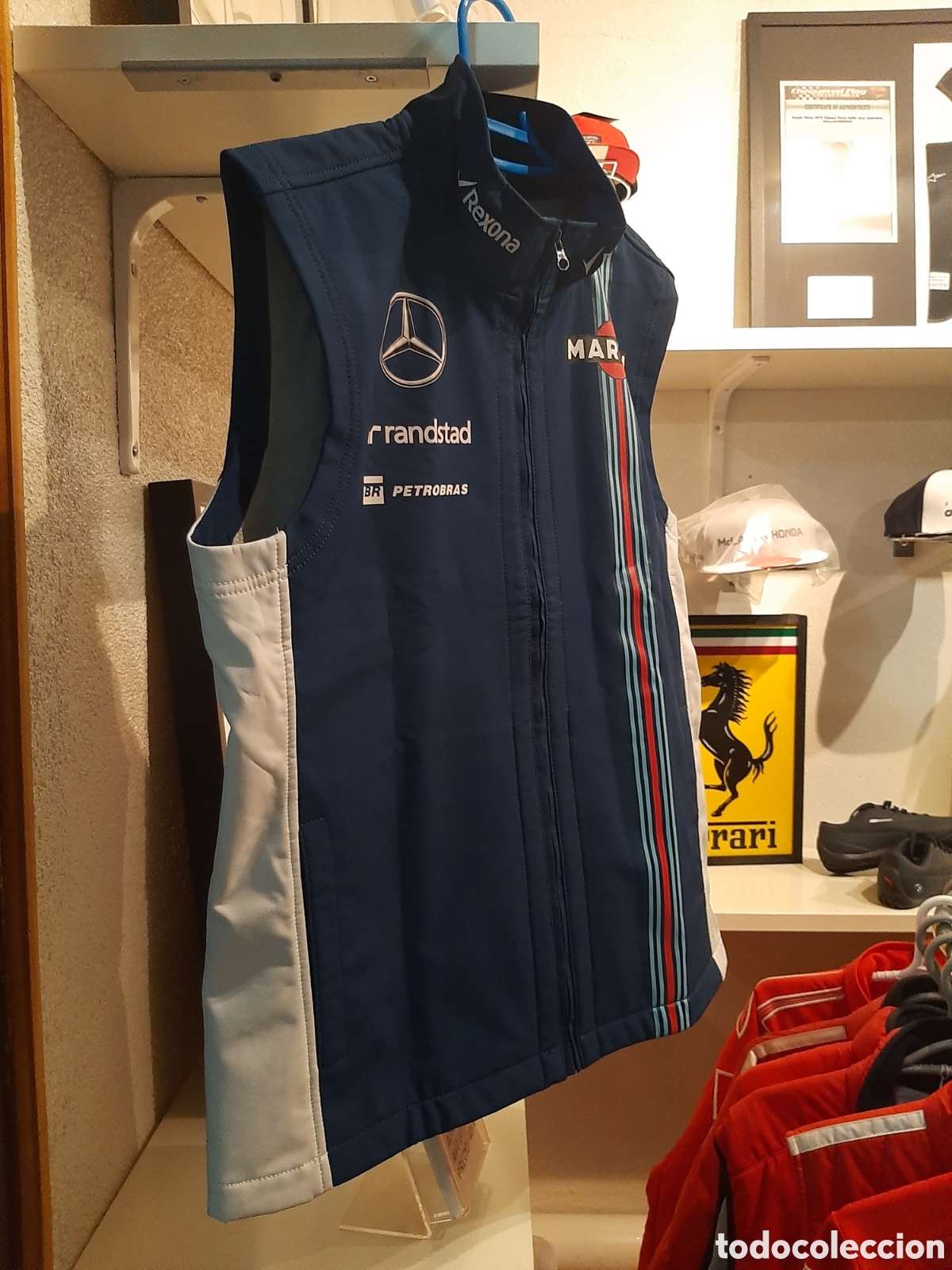 Coleccionismo deportivo: Chaleco oficial Williams Martini Racing F1 Team - Foto 4